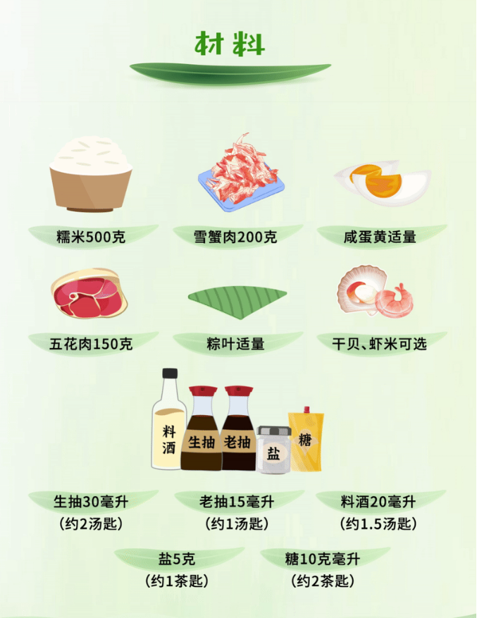 雪蟹肉平安粽